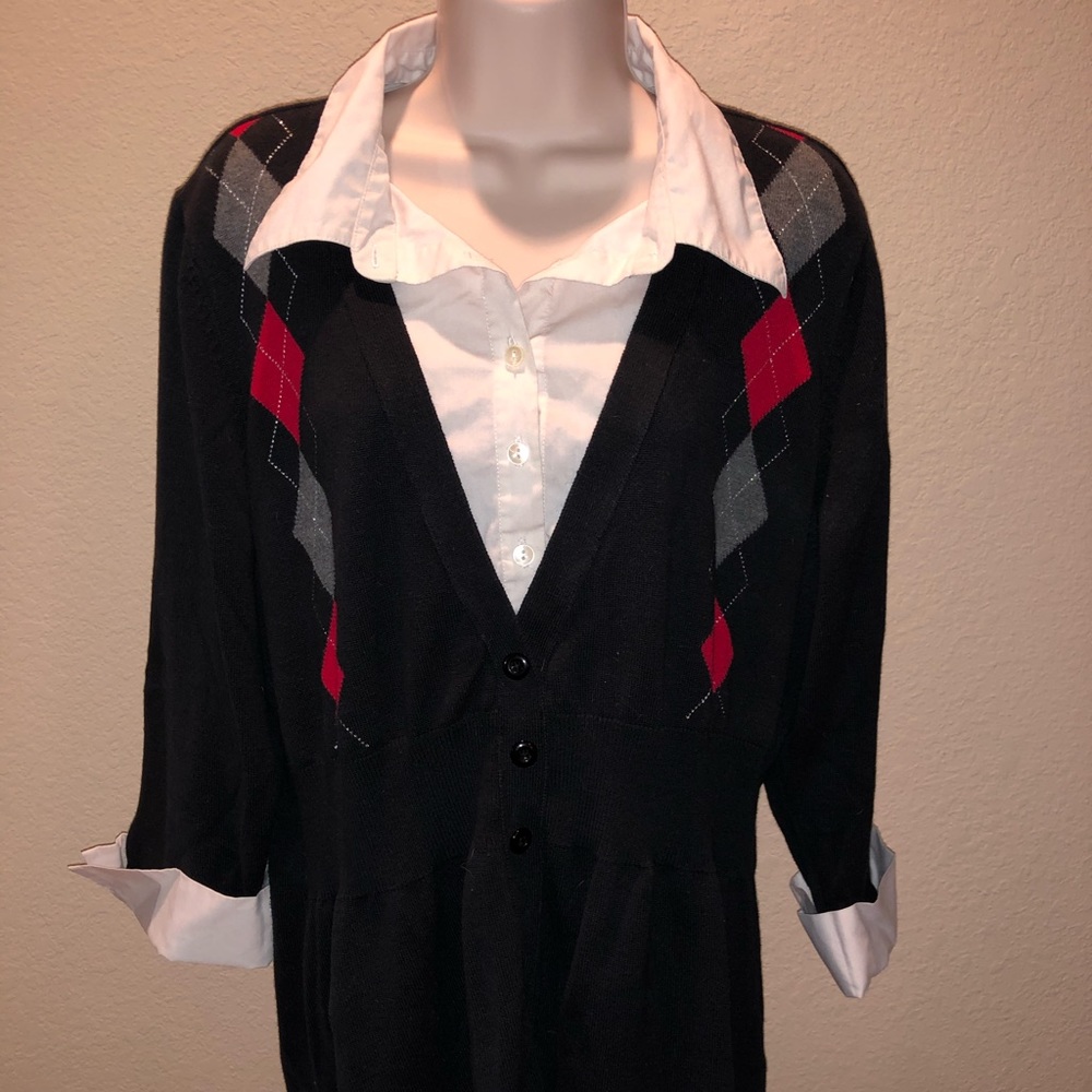 Notations - Shirt/Sweater Combo Look in One